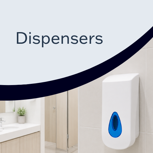 Dispensers for sanitisers, hand soaps and paper hygiene