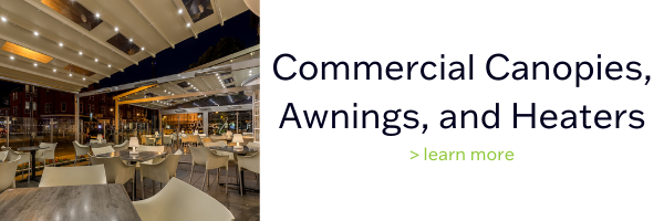 commercial canopies, awnings and heaters
