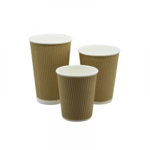 8oz Kraft Ripple Coffee Cup