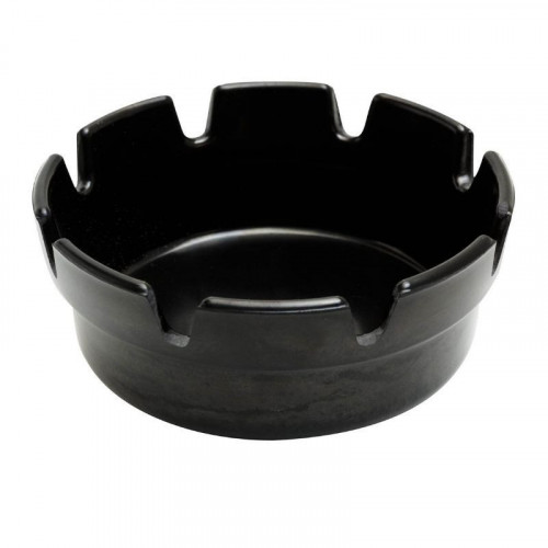 4" black plastic ashtray