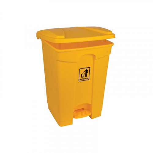 45L yellow pedal bin