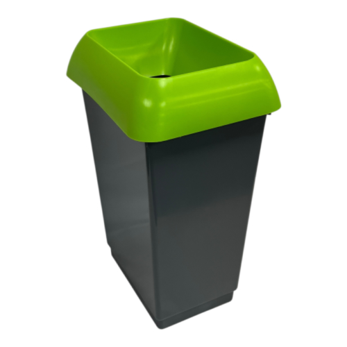 50 Litre Recycling Bin with Green Lid