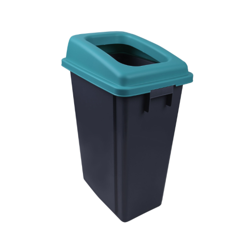 Recycling Buddy Bin and Teal Open Lid 60L