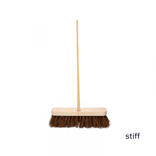 12" Stiff Sweeping Brush 4ft Staile