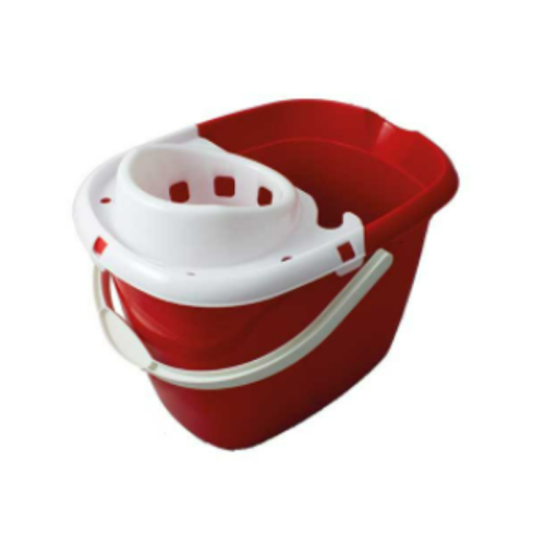 12l Red Plastic Mop Bucket 