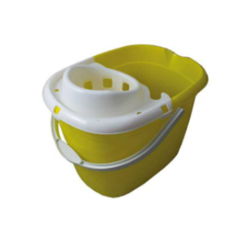 12L Yellow Plastic Mop Bucket