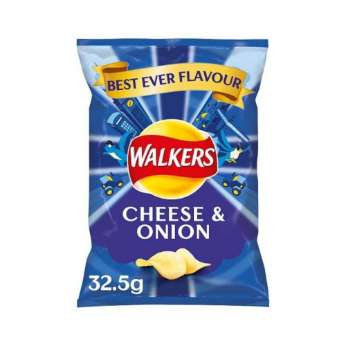 walkers cheese & onion crisps standard
