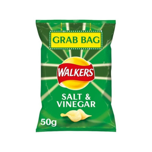 Walkers Salt & Vinegar Crisps Grab Bag 45g (Box of 32)