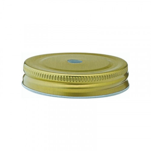 gold lid with straw hole