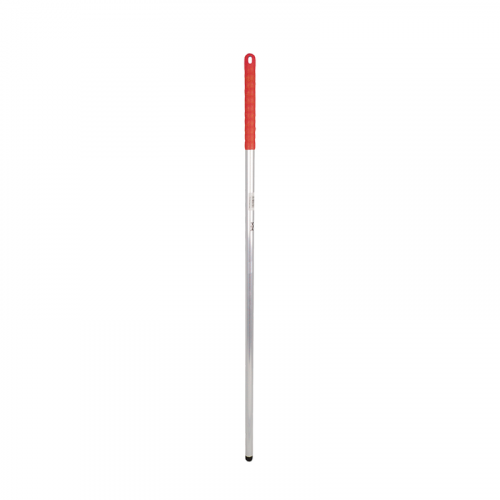 Red 1.37m (54") Alluminium Hygiene Mop Handle (Screw Thread)
