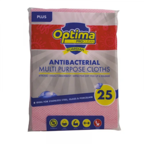 Optima Plus Antibac Cloth Red