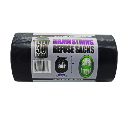 Drawstring Bin Bags On A Roll (Pack of 30) Duckworth