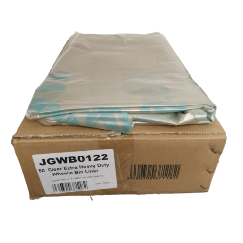 Clear Heavy Duty Wheelie Bin Sack 30" x 48" x 54"