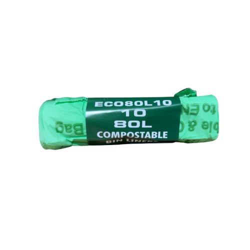 Green Compostable Bin Bags 7" x 28" x 33" (80L)