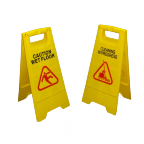 Yellow Plastic Wet Floor Sign (Fold Out A-Sign)