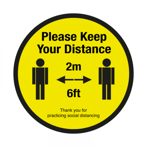 200mm 'Please Keep Your 2m Social Distance' SD025