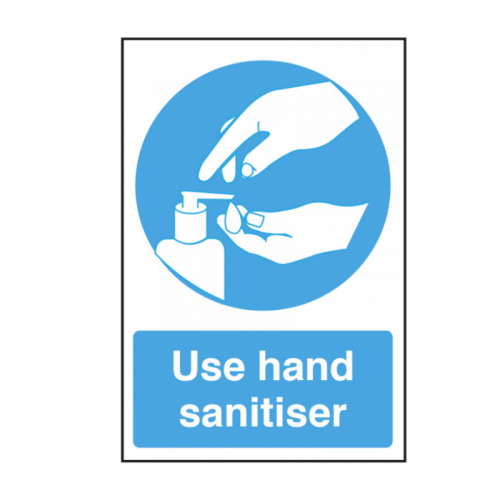 300mm x 200mm 'Use Hand Sanitiser' Vinyl Sticker CS122