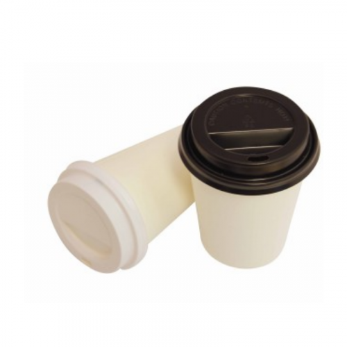 White Sip Thru' Lid for 8oz Cups