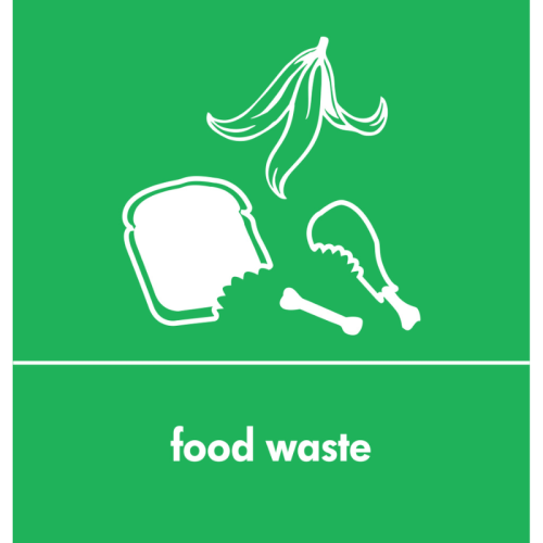 Recycling Sticker - Food Waste (Green)