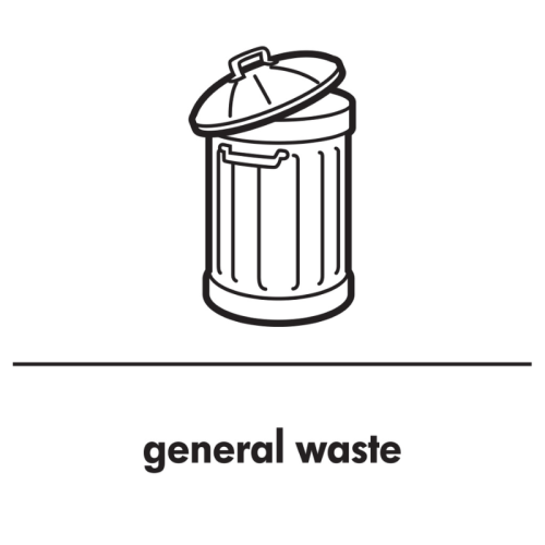 Recycling Sticker - General (White)