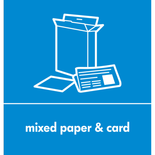 Recycling Sticker - Paper (Blue)