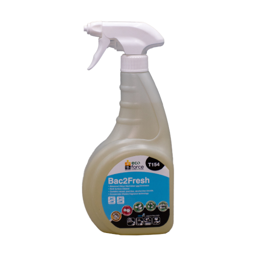 Bac2Fresh Advanced Surface Cleaner, Sanitiser & Odour Neutraliser RTU Trigger Spray 750ml EN 1276, EN 14476