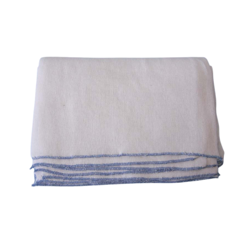 Economy White Blue Trim Dish Cloth 30 x 40cm