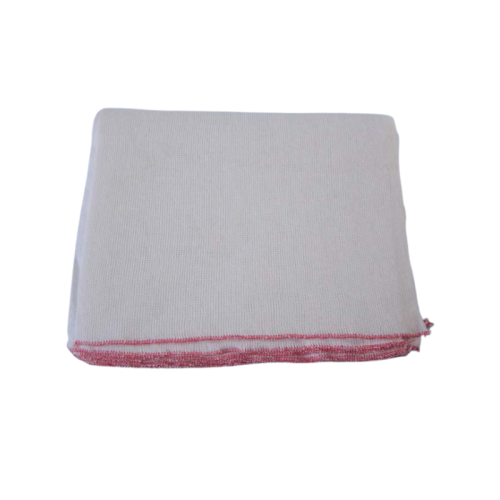 Economy White Red Trim Dish Cloth 30 x 40cm