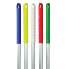 Red 1.37m (54") Alluminium Hygiene Mop Handle (Screw Thread)