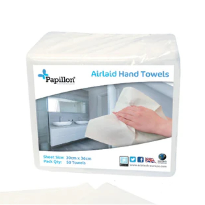 Airlaid Hand Towels Quarter Folded Duckworth