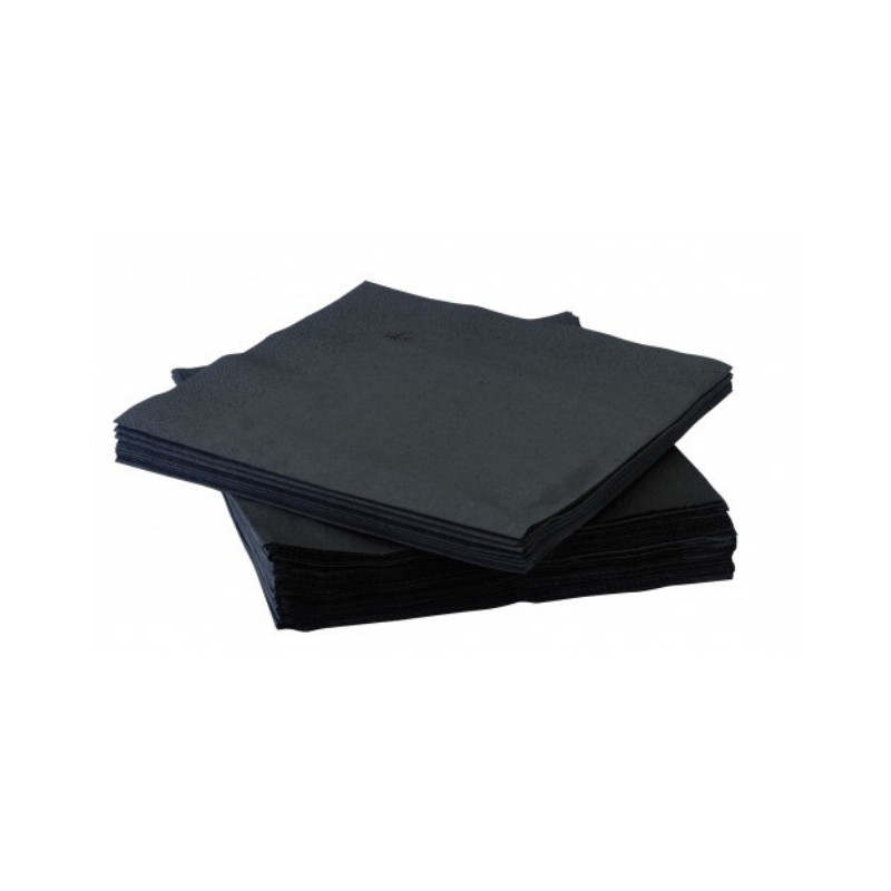 BLC Textiles 12-Pack Black Cloth Napkins – 20" Square, Spun Polyester, 6.8 Oz – Restaurant Quality, Machine Washable